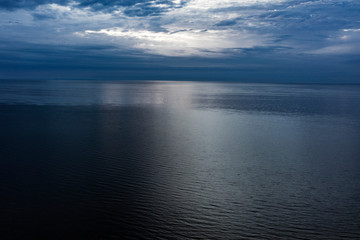 Fototapeta na wymiar Morning light over gulf of Riga, Baltic sea.