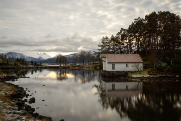 Obraz premium Alesund in Norwegen im November
