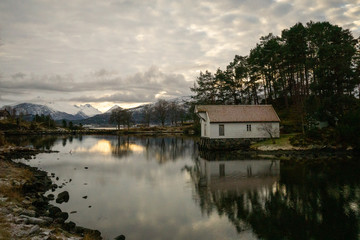 Fototapeta premium Alesund in Norwegen im November