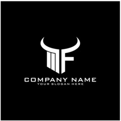Obraz premium Letter MF logo icon design template elements