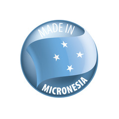 Federated States Micronesia flag, vector illustration on a white background