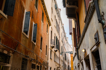Fototapeta na wymiar Venice, Italy, Narrow streets of the city