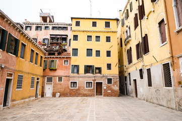 Fototapeta na wymiar Venice, Italy, City streets in the city center.