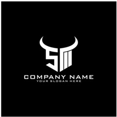 Letter SM logo icon design template elements