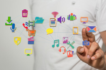 Protect Cloud Information Data Concept..