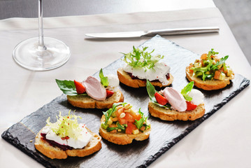 different kinds of canape - obrazy, fototapety, plakaty