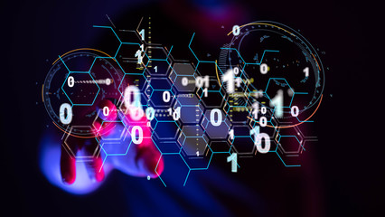 Software, web development, programming concept. Abstract Programming