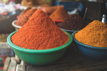 Spices that are offered on a market