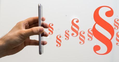 law digital sign in hand