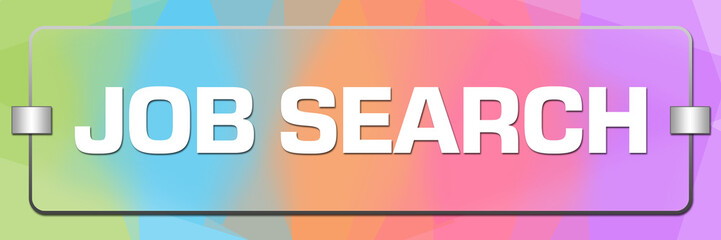 Job Search Colorful Texture Glass Text 