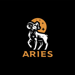 Fototapeta premium Aries, goat, ram.