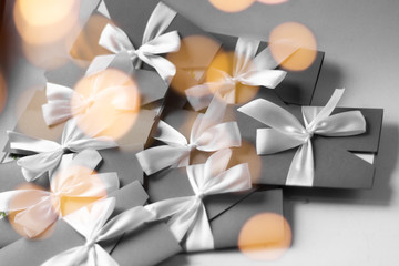Gift vouchers with place for an inscription, with place for text, copyspace