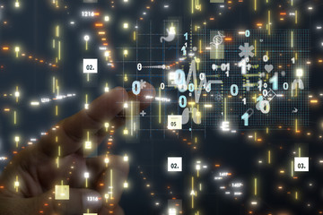 medical network connection with modern virtual screen interface