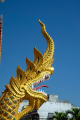 Fototapeta na wymiar Guardian at Wat Jed Yod, Chiang Rai, Thailand