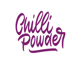 Chilli powder. The name of one of the varieties of chili peppers. Vector illustration for your design.