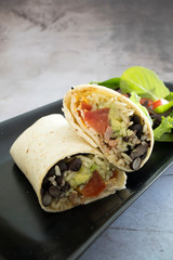 Steak and Bean Burrito