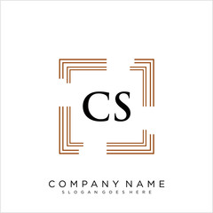  Initial letter CS template logo