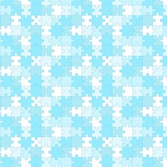Jigsaw puzzle seamless pattern. Puzzles tiles, jigsaws pieces and puzzle game texture. 