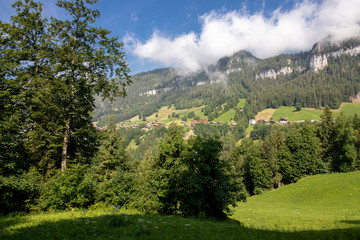Landscape in the Alps , Interlaken Switzerland