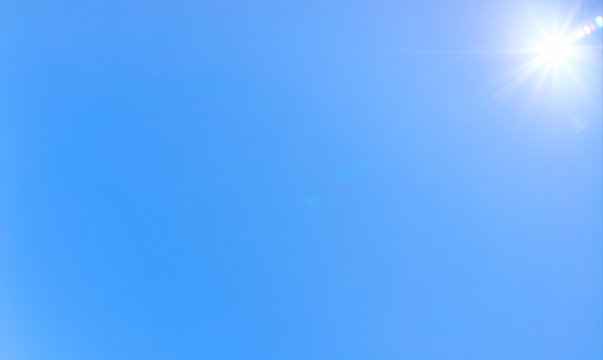 雲のない青空と太陽の背景素材 © sora_nus