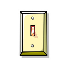 Light switch, vector on a white