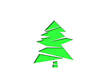 Christmas tree illustration. クリスマスツリーのイラスト