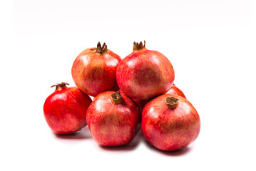 Sweet pomegranate isolated on white background.