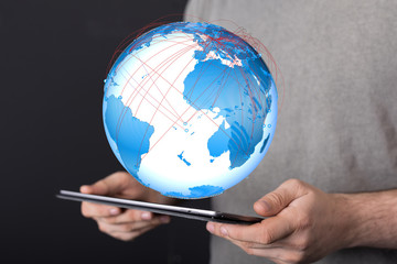 Global network and data exchanges over the world