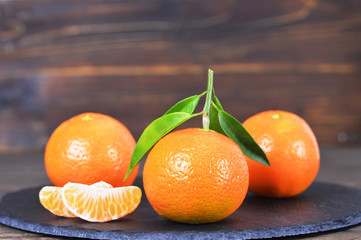 Close up of fresh tangerines