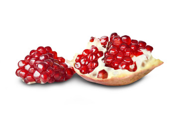Pomegranate isolated on white background
