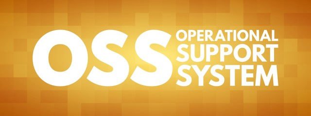 OSS - Operational support system acronym, technology concept background - obrazy, fototapety, plakaty