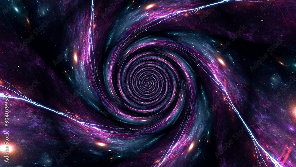 Wall mural black hole, science fiction wallpaper. beauty of deep space. colorful graphics for background, like 