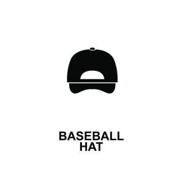 Baseball hat black logo icon design vector illustration
