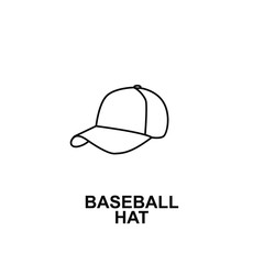 Baseball hat line logo icon design vector illustration