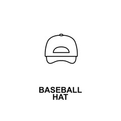 Baseball hat line logo icon design vector illustration