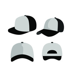 Set of Baseball hat flat logo icon design vector illustration