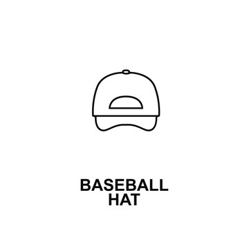 Baseball hat line logo icon design vector illustration