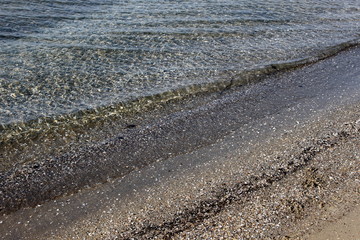 coastal waves and sand