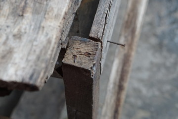 close up of a wooden fence