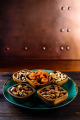 Assortment of unhealthy snacks. Diet or weight control concept.