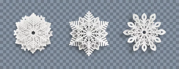 Fotobehang Abstract Snowflakes Header Transparent © Alexander Limbach