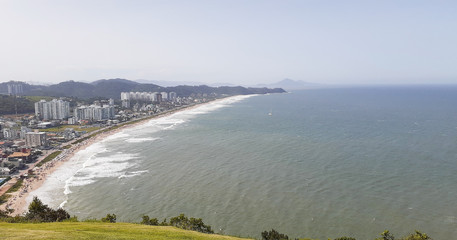 Top view of Morro do Careca in Camboriú, Santa Catarina, Brazil
