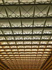 Rhythm of metal roof truss that is installed in Bangkok Thailand 