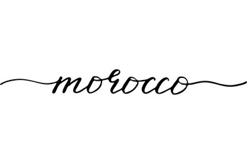 Morocco handwritten text vector