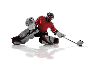 Ice hockey isolated on white