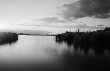 Fototapeta premium lake in fog