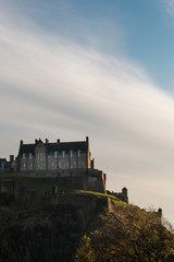 Fototapeta na wymiar Building overlooking Edinburgh, Scotland. November 2019. 