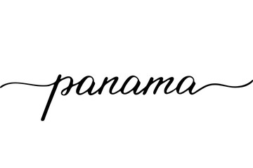 Panama handwritten text vector