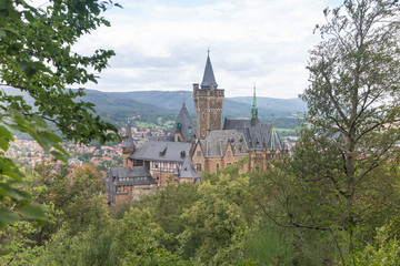 Fototapeta na wymiar Wernigerode Castle, Saxony-Anhalt, Germany,