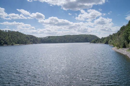 View of Mountains on a lake foreground